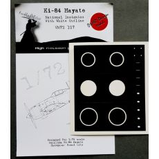 Ki-84 Hayate National Insignias w/white outline
