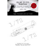 Ki-43 II/III Hayabusa National Insignias w/o white rim