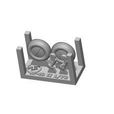Ki-43 II wheels & tail strut & mask