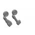 Ki-43 II wheels & tail strut & mask